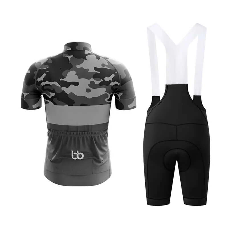 Camouflage Neck Club Cycling Kit (V2) (Grey)