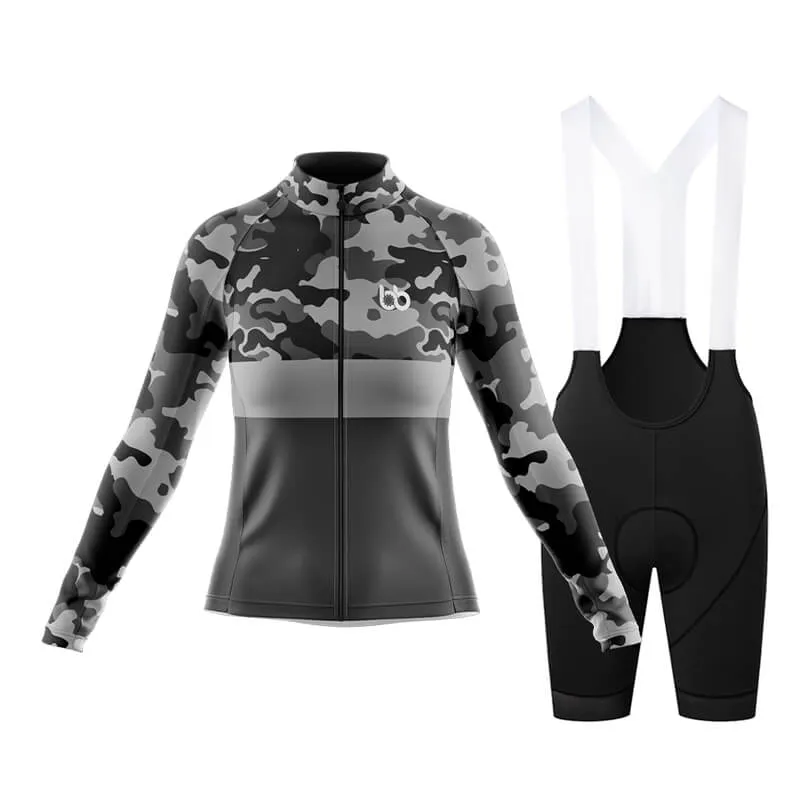 Camouflage Neck Club Cycling Kit (V2) (Grey)