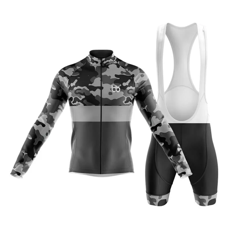 Camouflage Neck Club Cycling Kit (V2) (Grey)