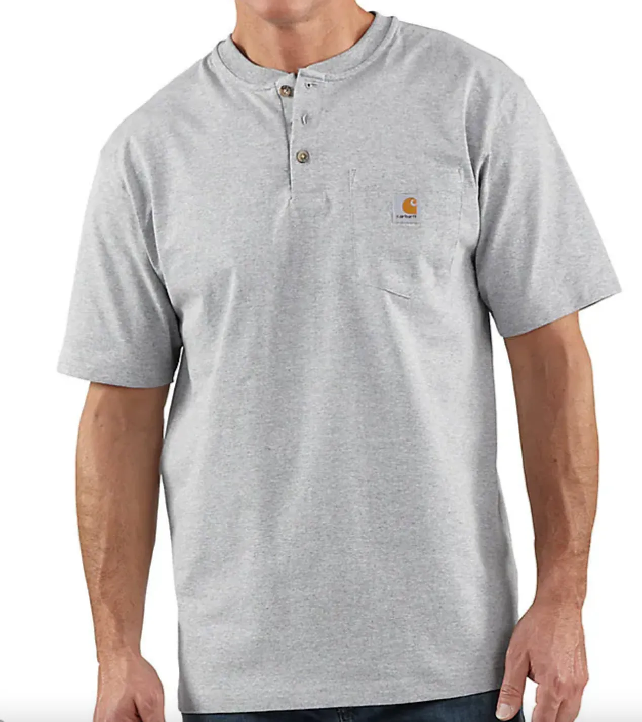 Carhartt K84 Big/Tall Short Sleeve Pocket Henley T-Shirt