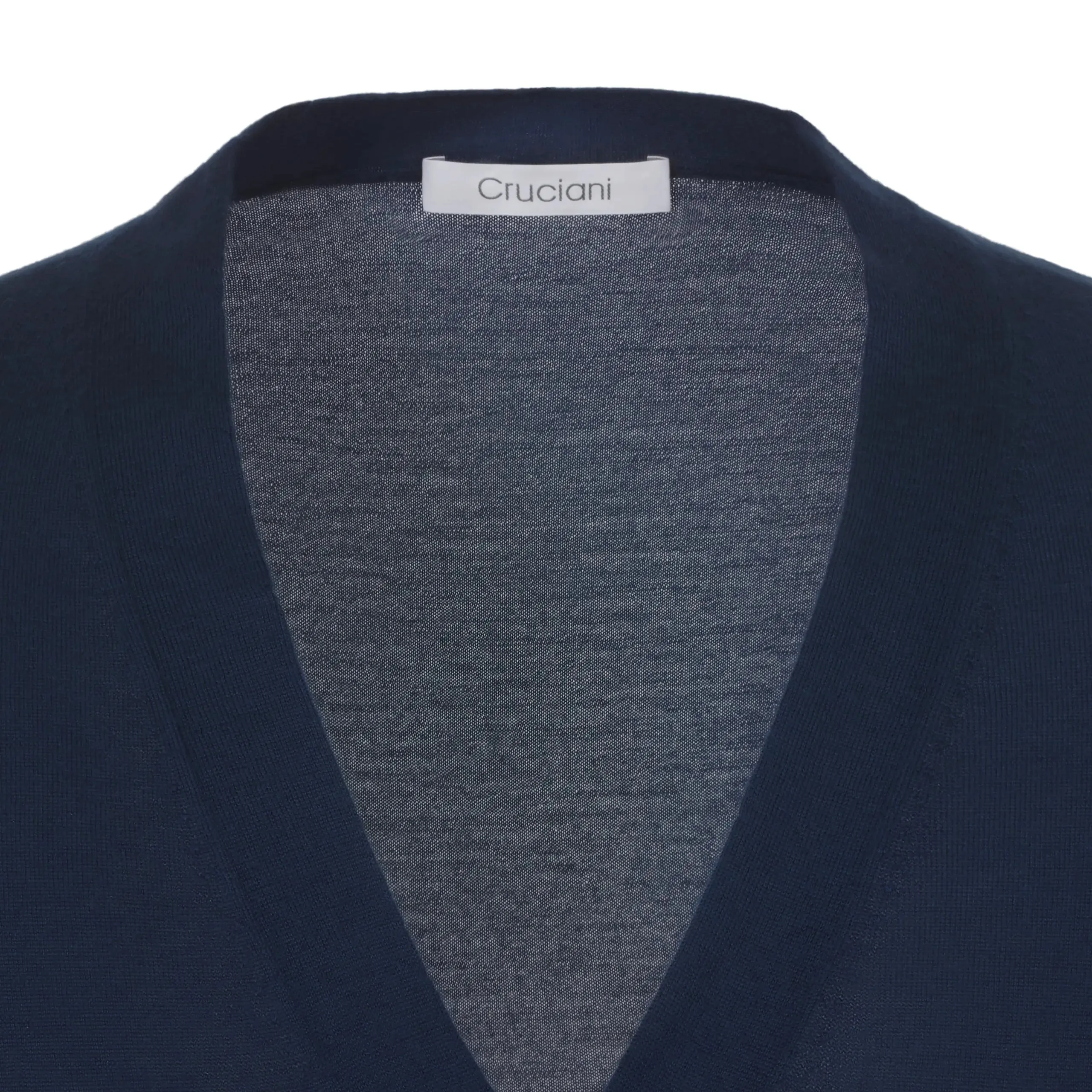 Cashmere Sleeveless Gilet in Dark Blue