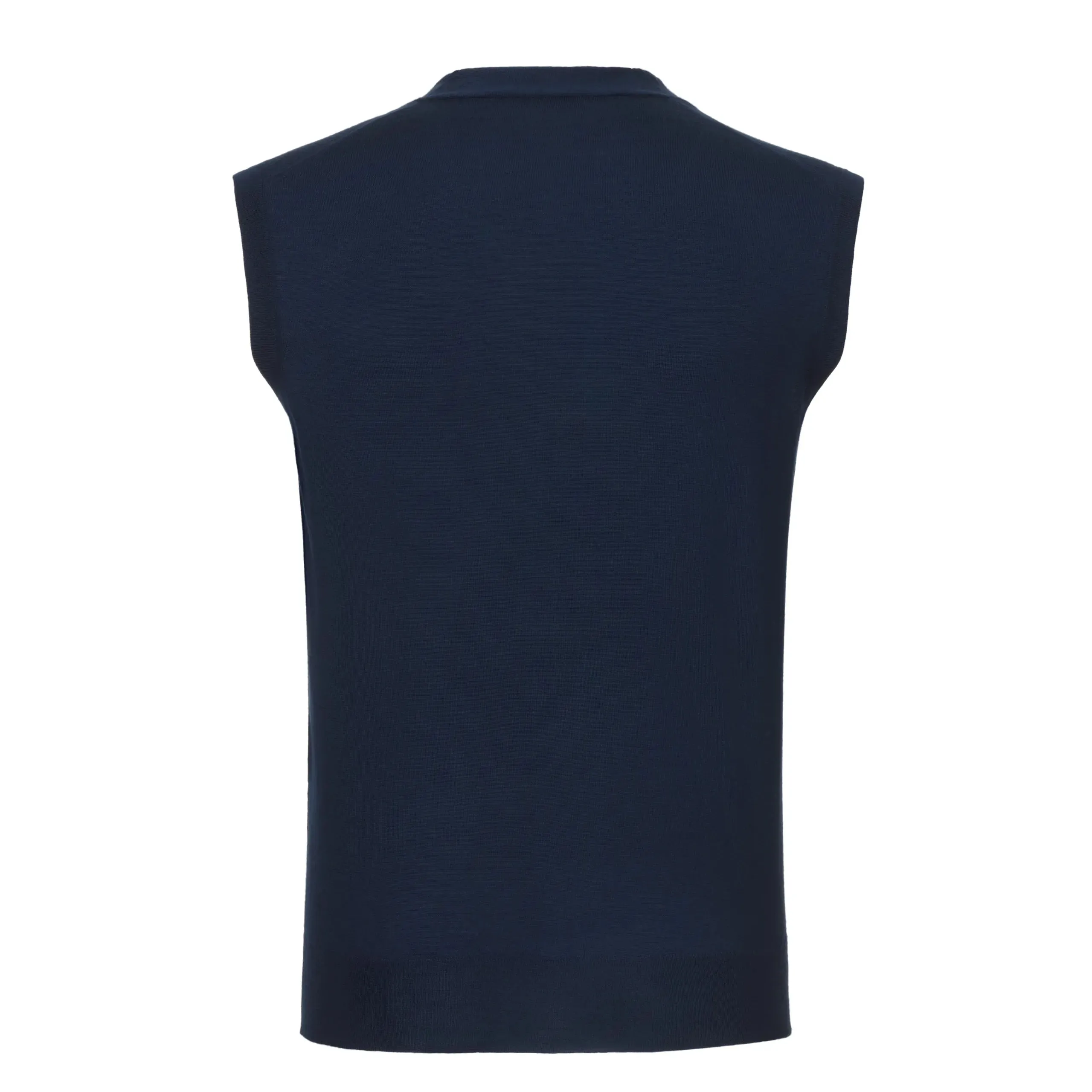 Cashmere Sleeveless Gilet in Dark Blue