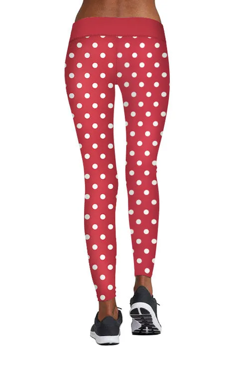 Christmas Dot Print Sports Pants