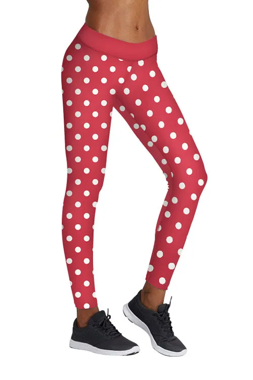 Christmas Dot Print Sports Pants