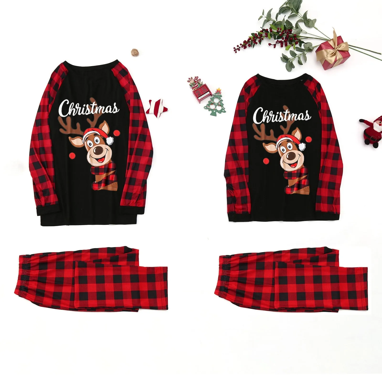 Christmas Pajamas Matching Family Pyjamas Menoea Outfits Cartoon  Printed Homewear Mom And Daughter Clothes Pajamas Parent-child Wear