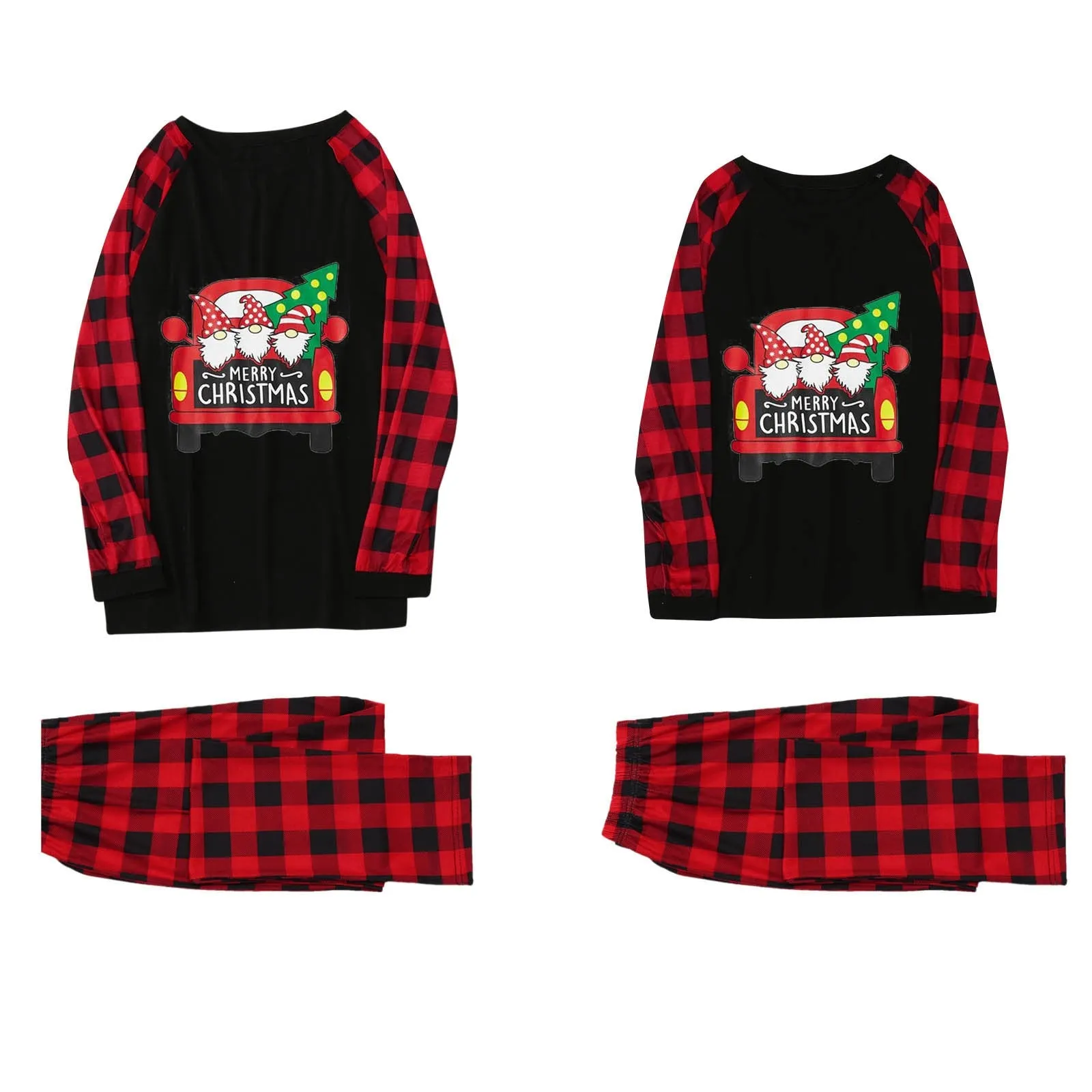 Christmas Pajamas Matching Family Pyjamas Outfits Pajamas Sets 2021 Letter Adult Kid Home Clothes Top Pants Sleepwear Conjuntos