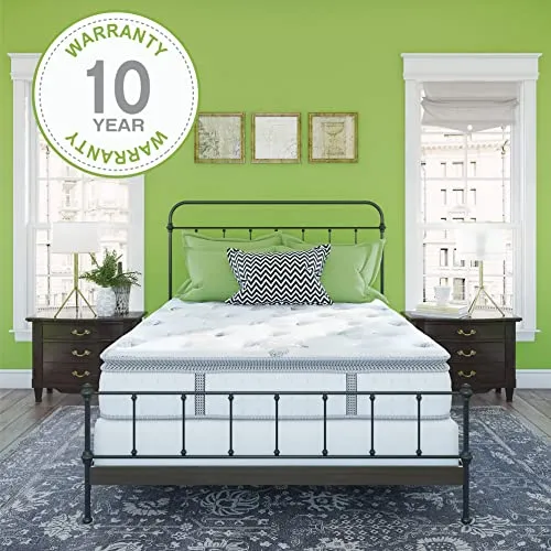 Classic Brands Mercer Cool Gel Memory Foam and Innerspring Hybrid 12-Inch Pillow Top Mattress | Bed-in-a-Box Twin