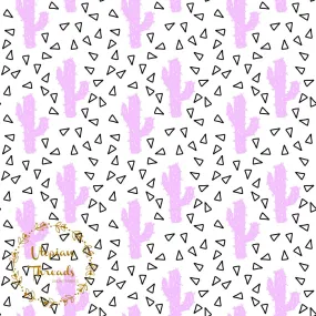 CUSTOM DIGITAL WOVEN (Cotton Poplin 140gsm) Neon Cactus - Grape