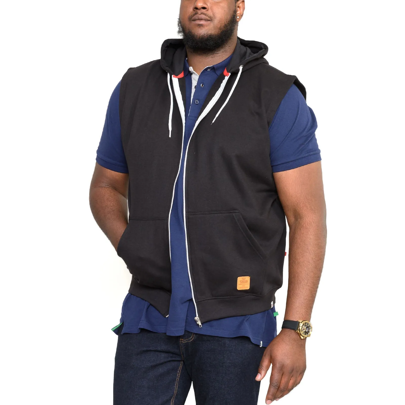 D555 Mens Blake Big & Tall Kingsize Sleeveless Hoodie