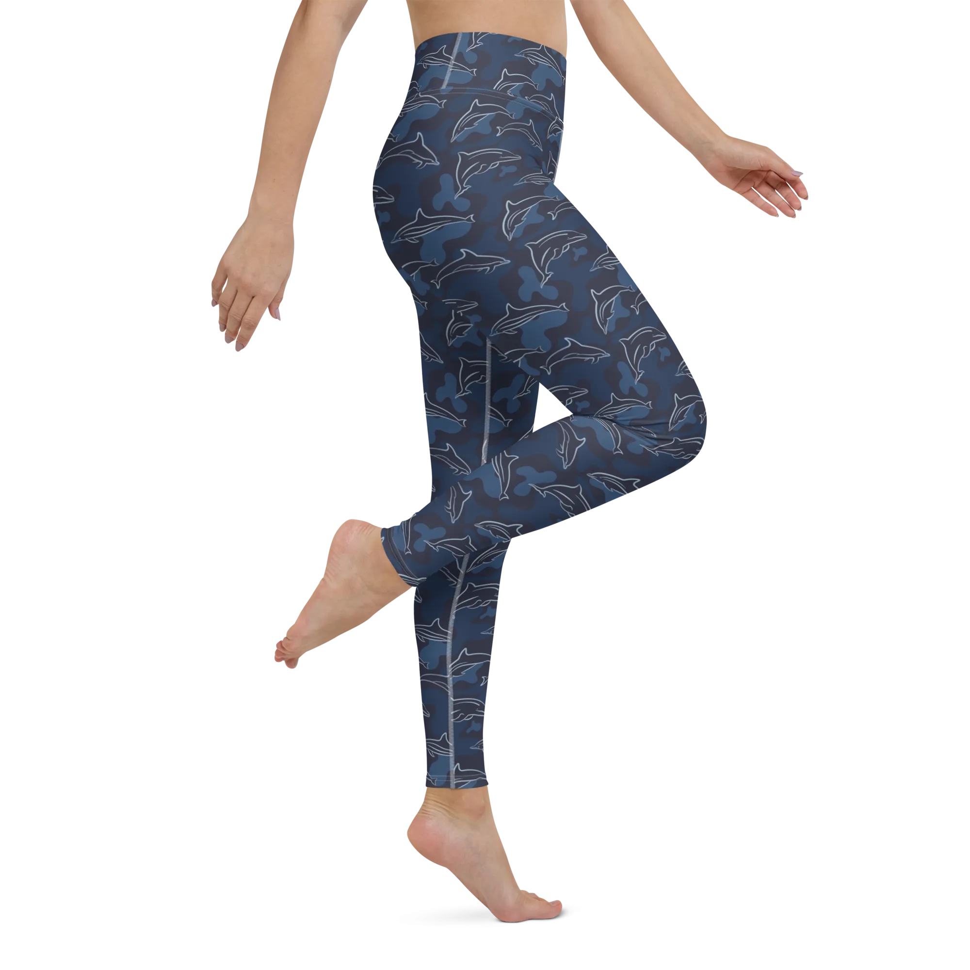 Dancing Dolphins Leggings - High Waist