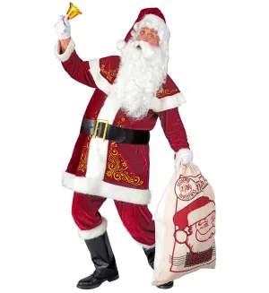 Deluxe Traditional Santa Claus Suit Costume