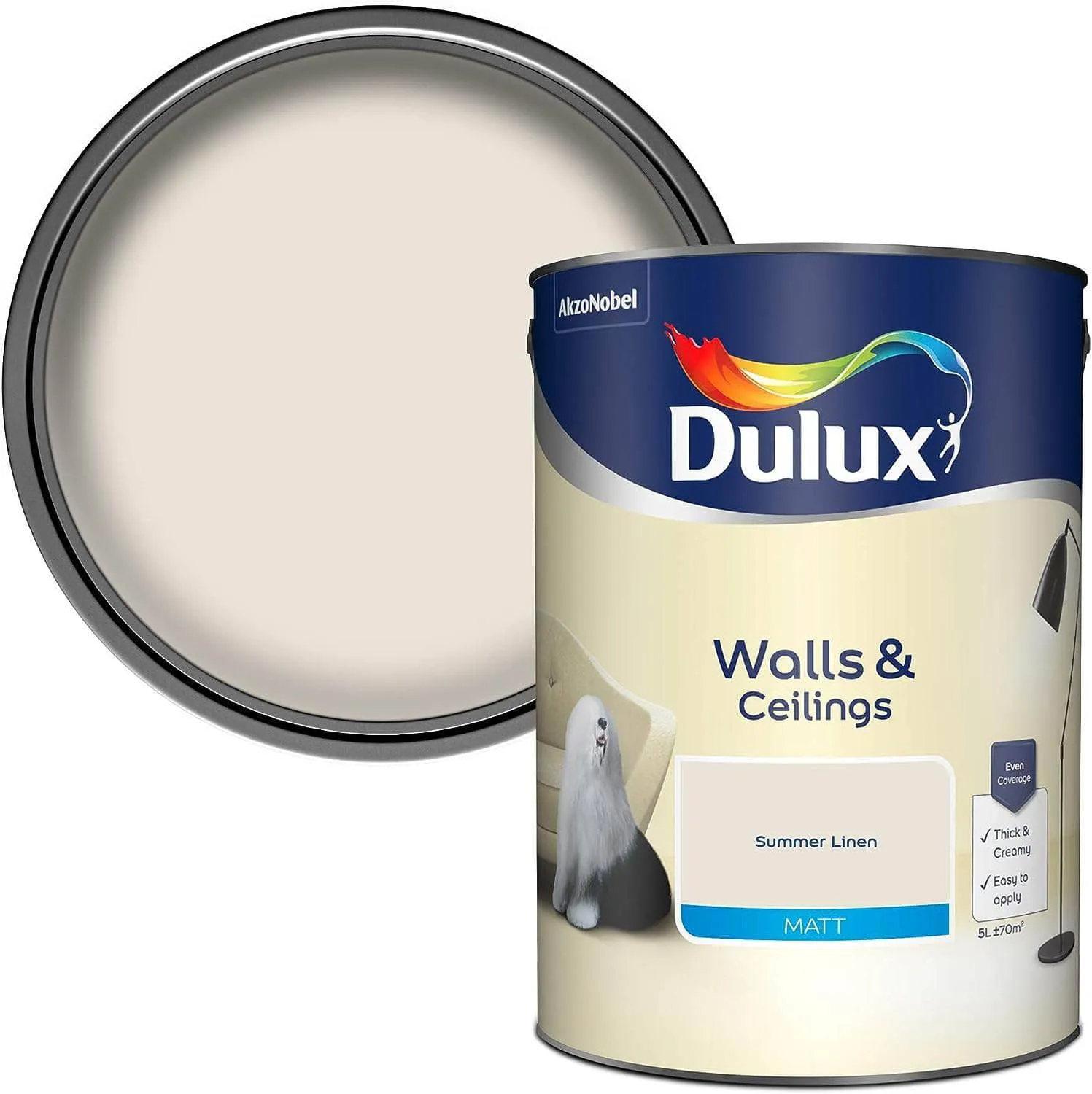 Dulux Matt Emulsion 5L - Summer Linen