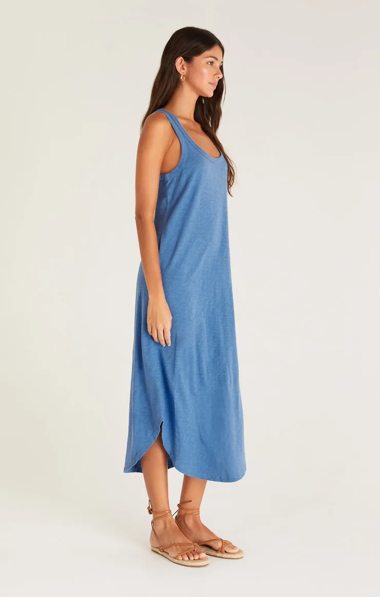 Easy Going Cotton Slub Midi Dress Federal Blue | Z Supply