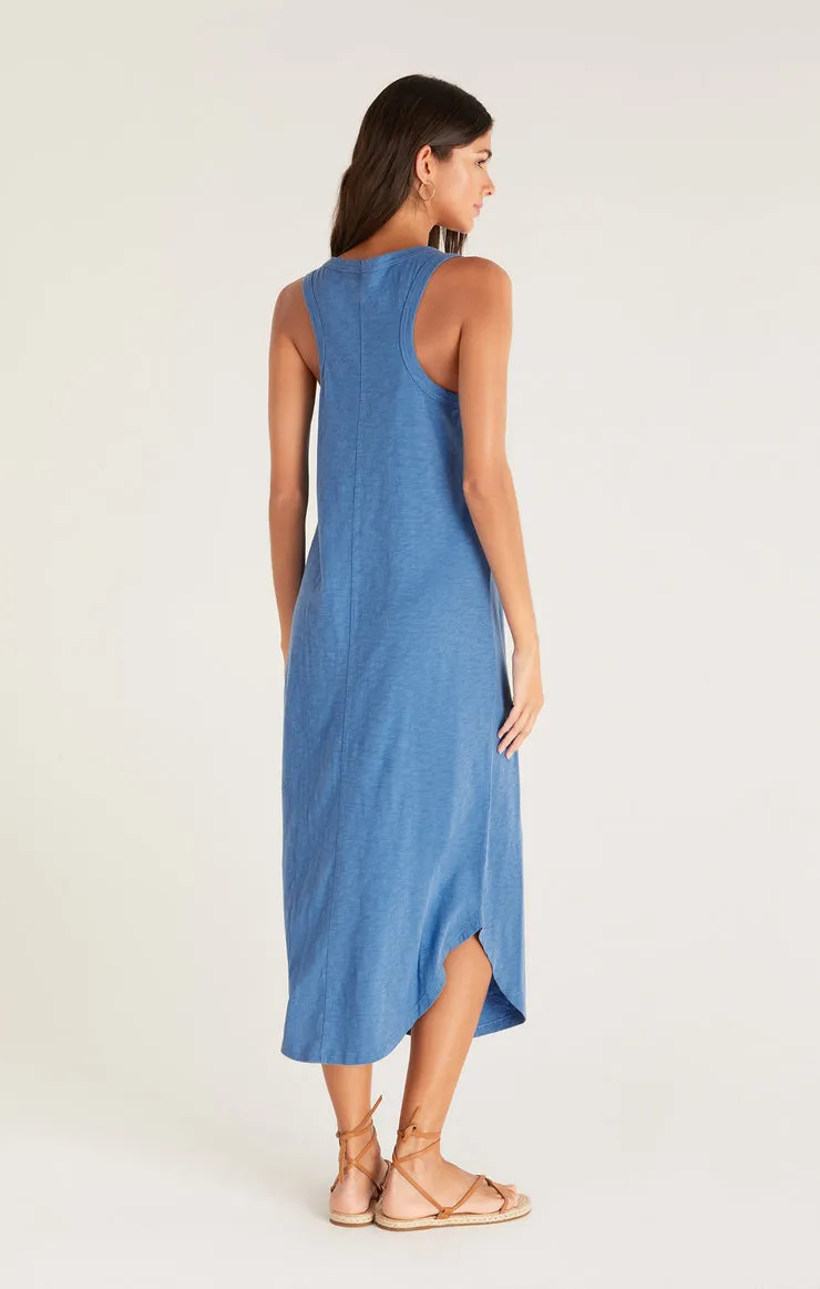 Easy Going Cotton Slub Midi Dress Federal Blue | Z Supply