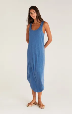 Easy Going Cotton Slub Midi Dress Federal Blue | Z Supply