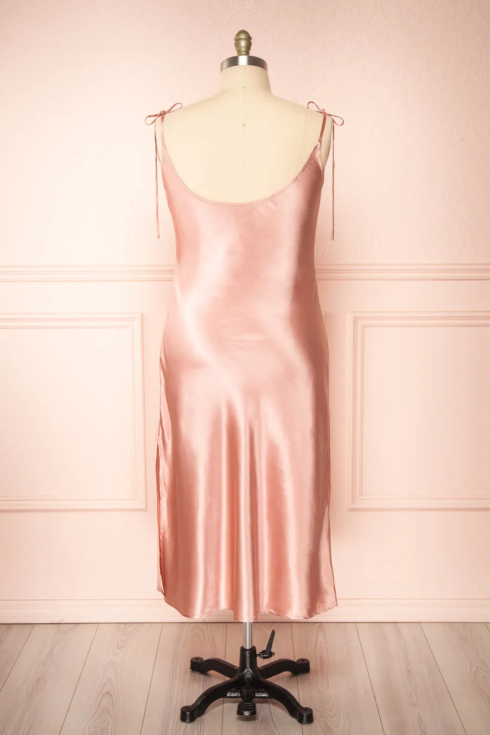 Elyse Pink | Cowl Neck Midi Dress