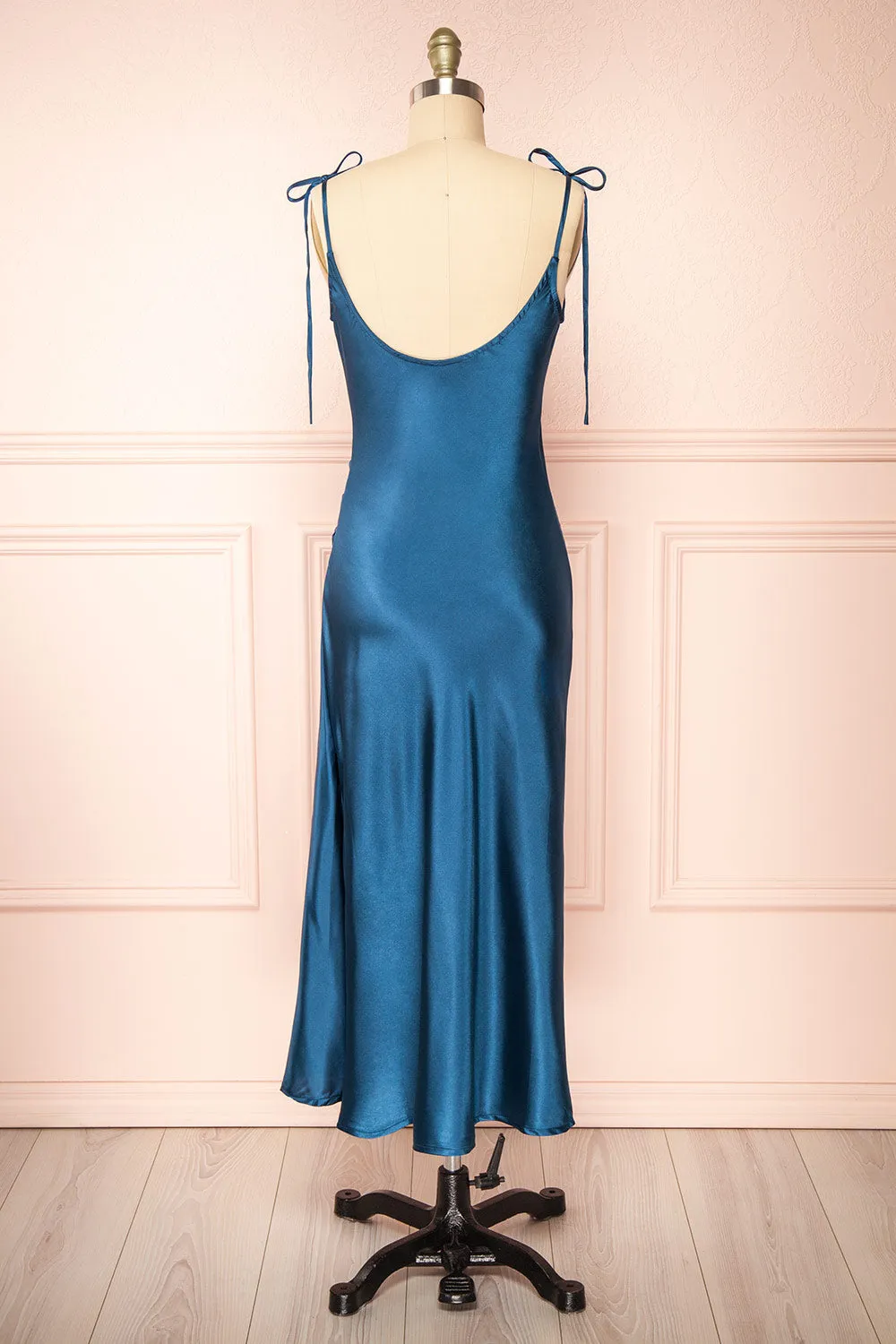 Elyse Royal Blue | Cowl Neck Midi Dress