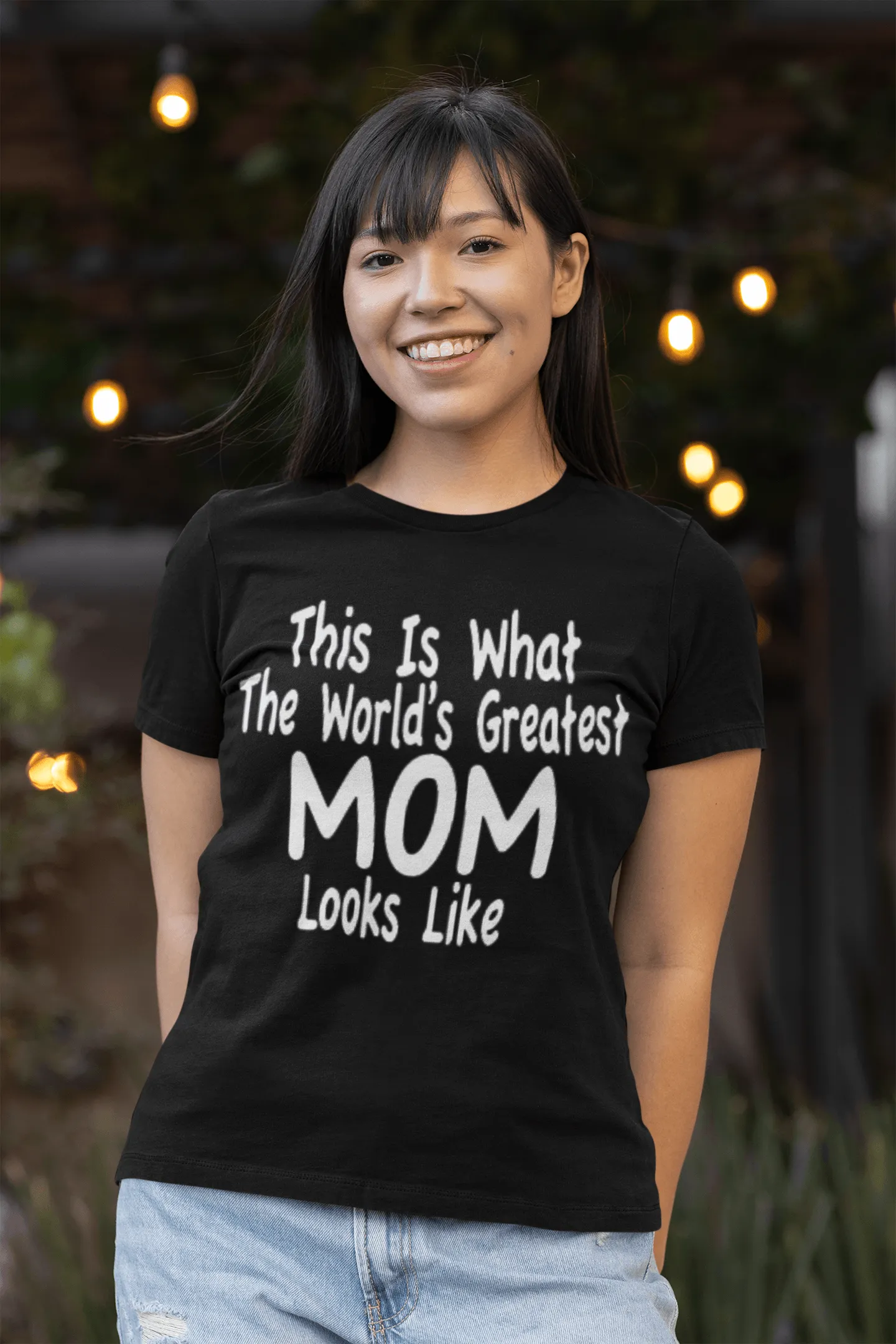 Family T-shirt This Is What The World's Greateast Mom Looks Like Short Sleeve Ultra Crew Neck