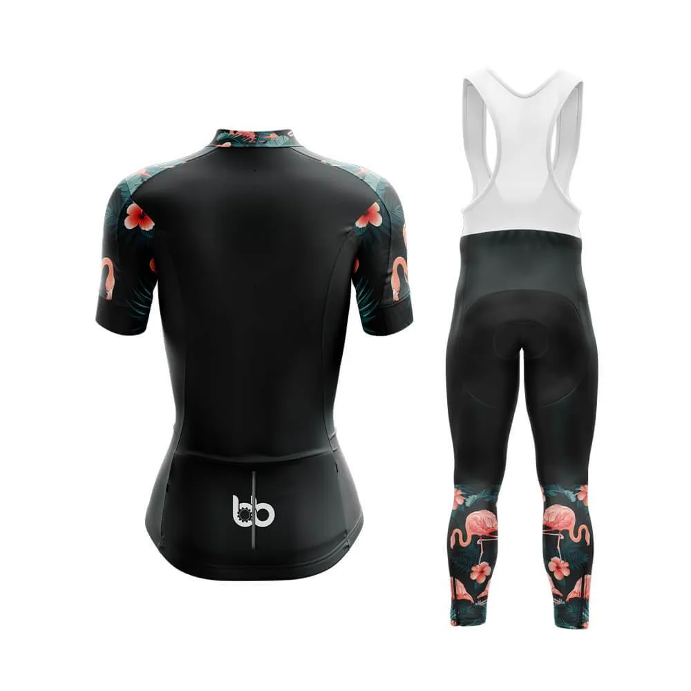 Flamingo Floral Sleeves Club Cycling Kit