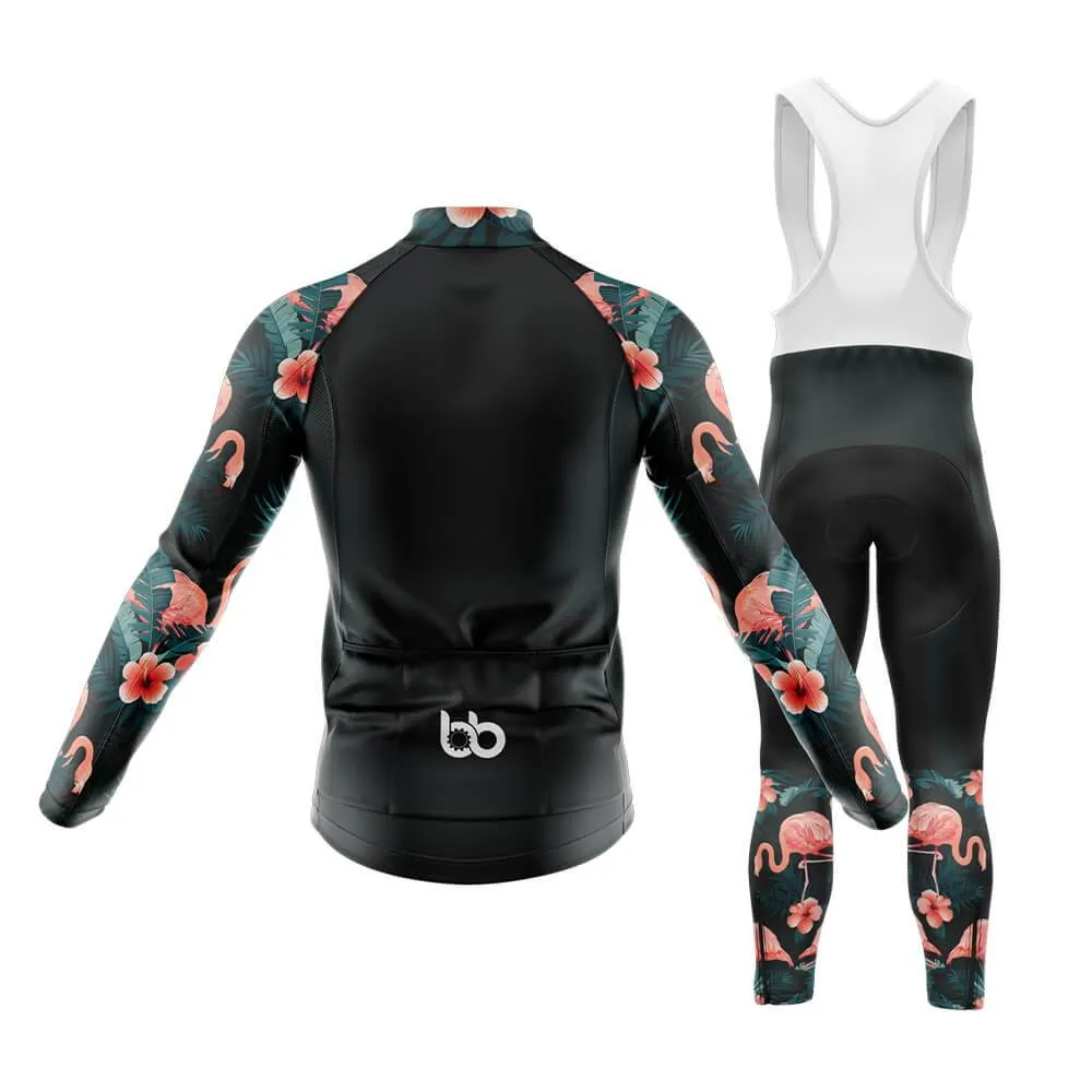 Flamingo Floral Sleeves Club Cycling Kit