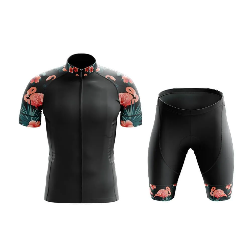 Flamingo Floral Sleeves Club Cycling Kit