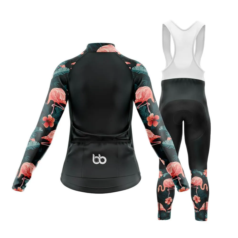 Flamingo Floral Sleeves Club Cycling Kit