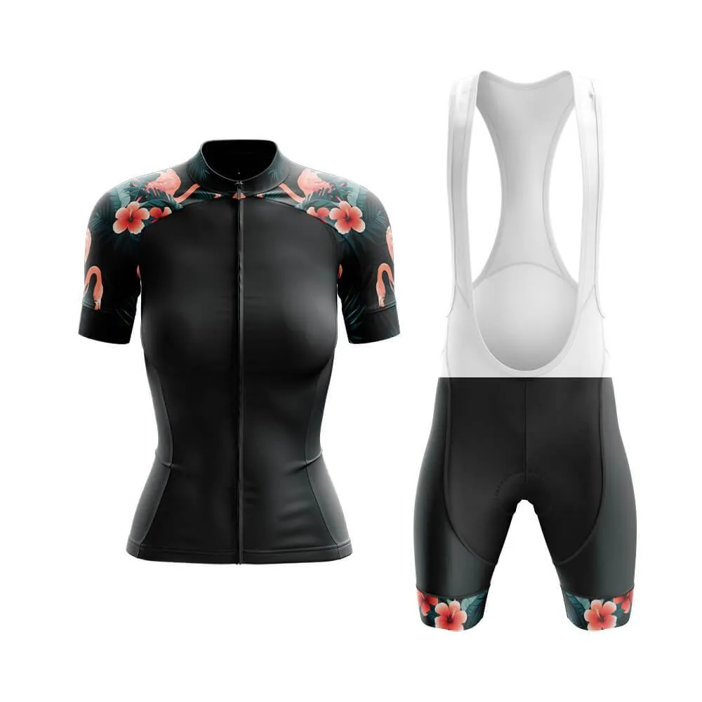 Flamingo Floral Sleeves Club Cycling Kit