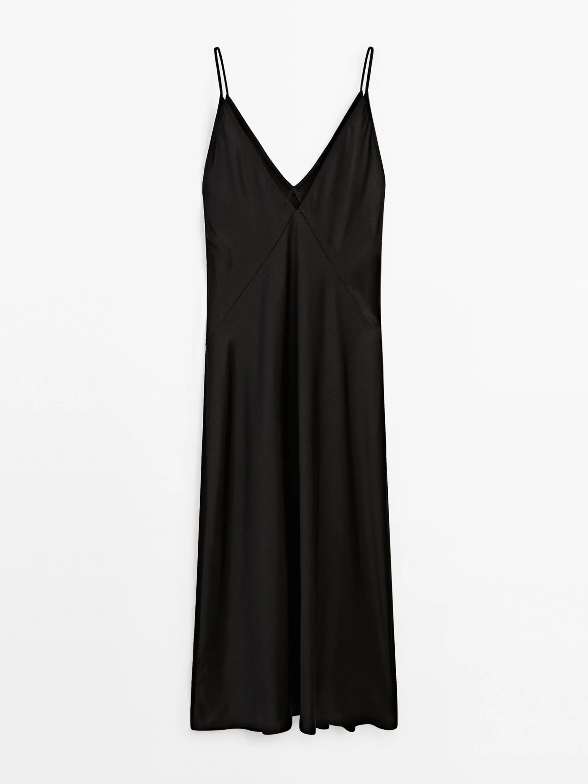 Flared midi slip dress