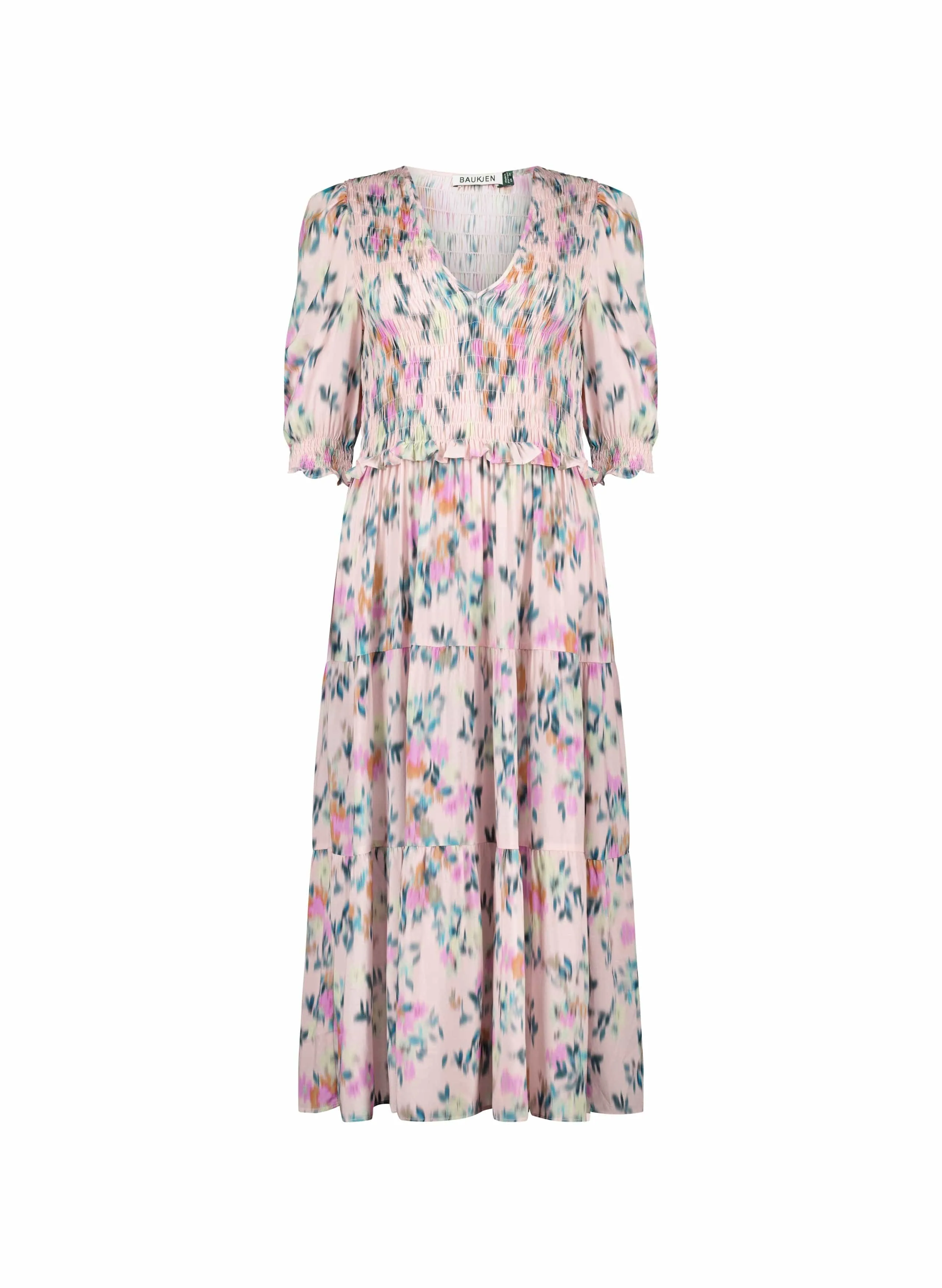 Florence LENZING™ ECOVERO™ Midi Dress | Pink Floral Blur