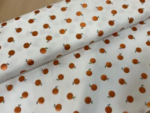 Foil Oranges Cotton Jersey