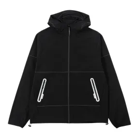 Forty Black/Reflective Laird Hooded Windbreaker