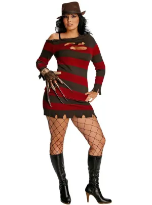 Freddy Krueger Womens Plus Size Halloween Costume