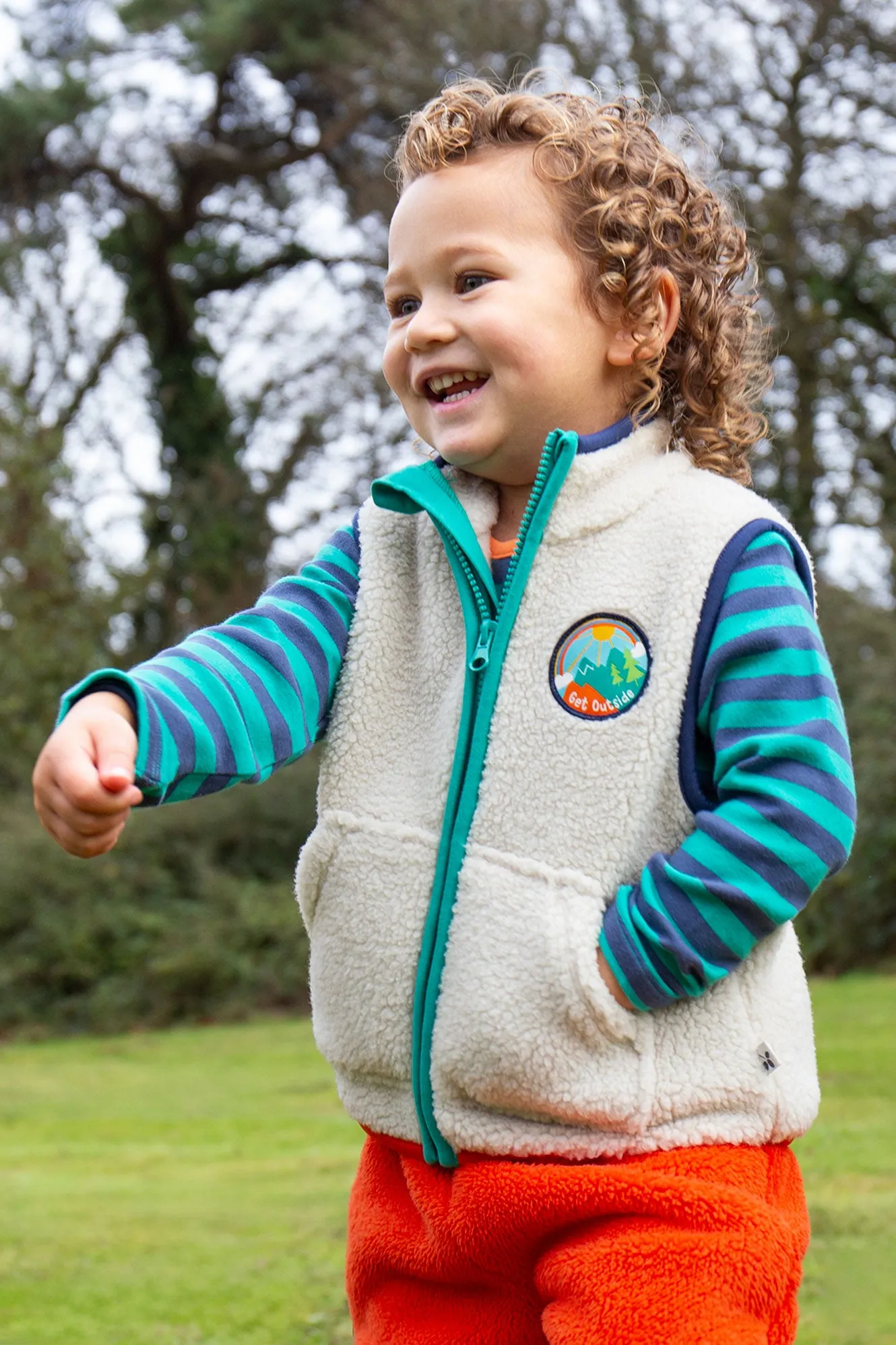 Frugi Bude Borg Gilet Moon