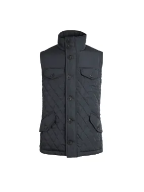 George Quilted Gilet - Navy