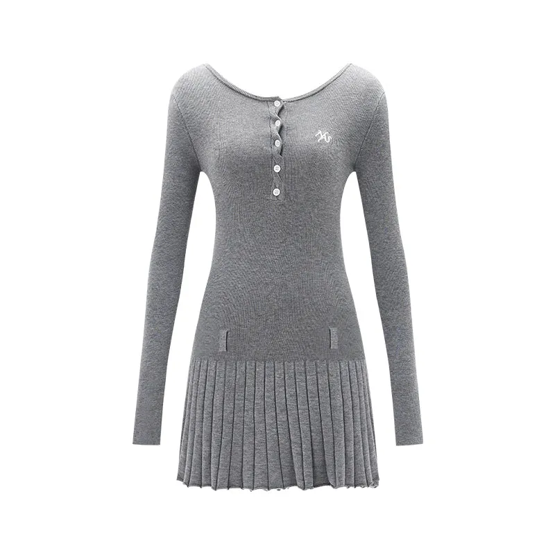 Gray Classic Knit Dress