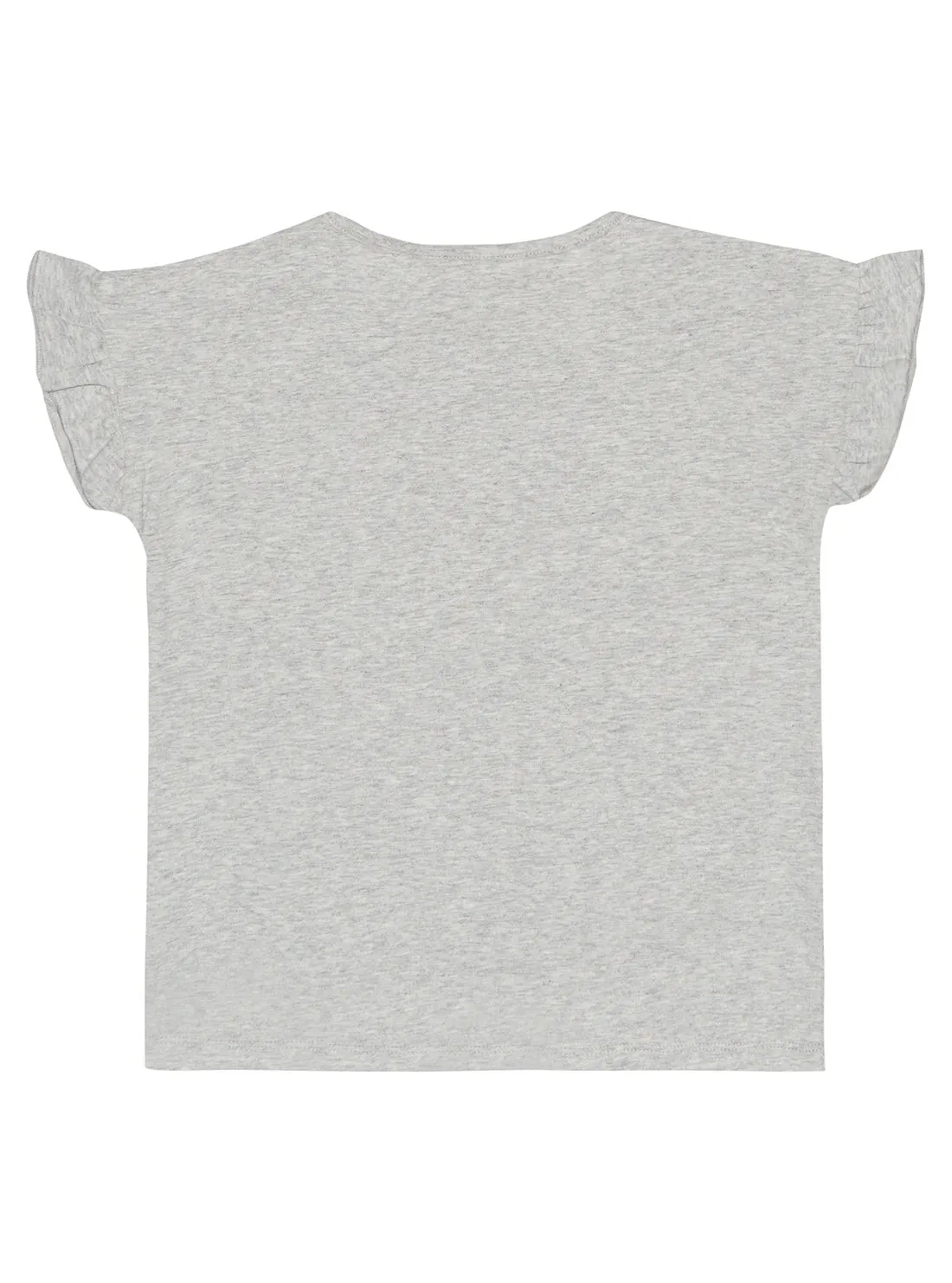 Grey Sequined Frill T-Shirt (2-7)