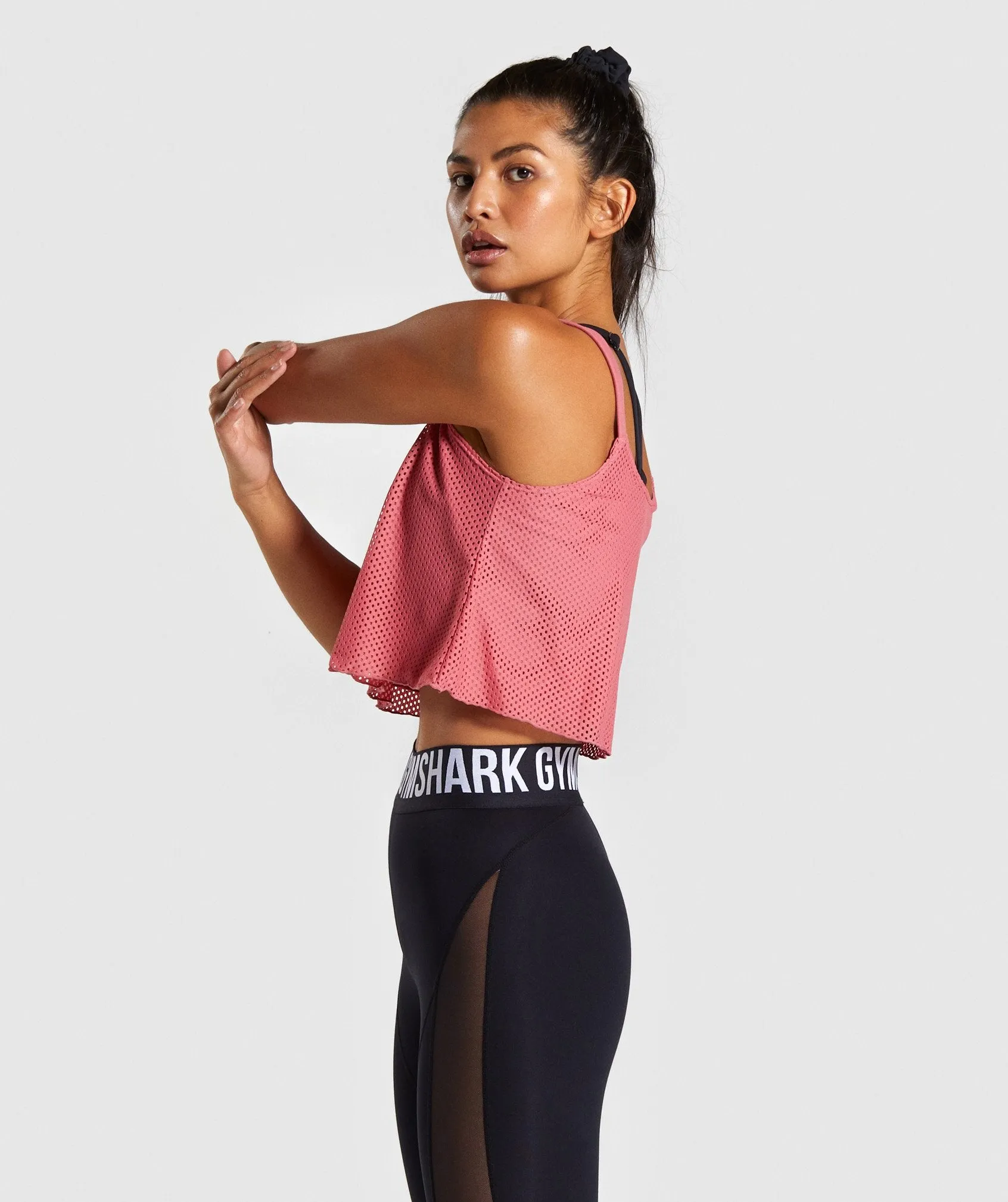 Gymshark Movement Mesh Crop Top - Rose Slate