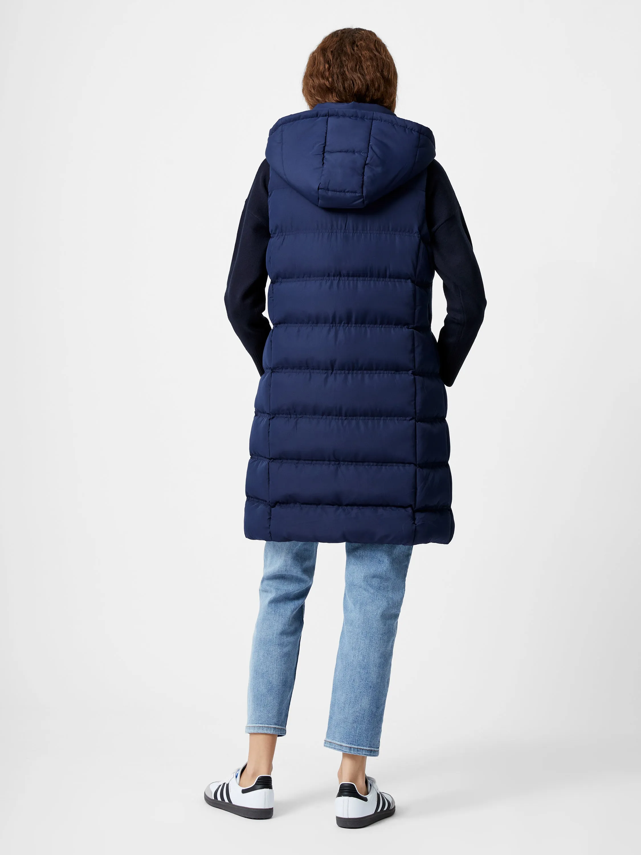 Hooded Row Mid Length Gilet