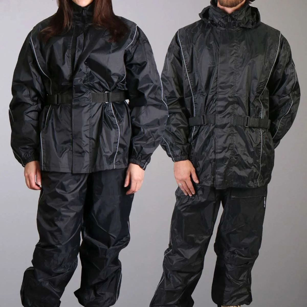 Hot Leathers Nylon Rain Suit w/Tote Men and Women RGM1002