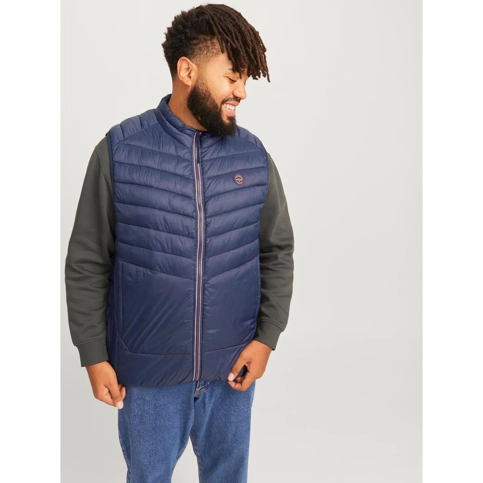 Jack & Jones Mens Sprint Big & Tall Padded Gilet