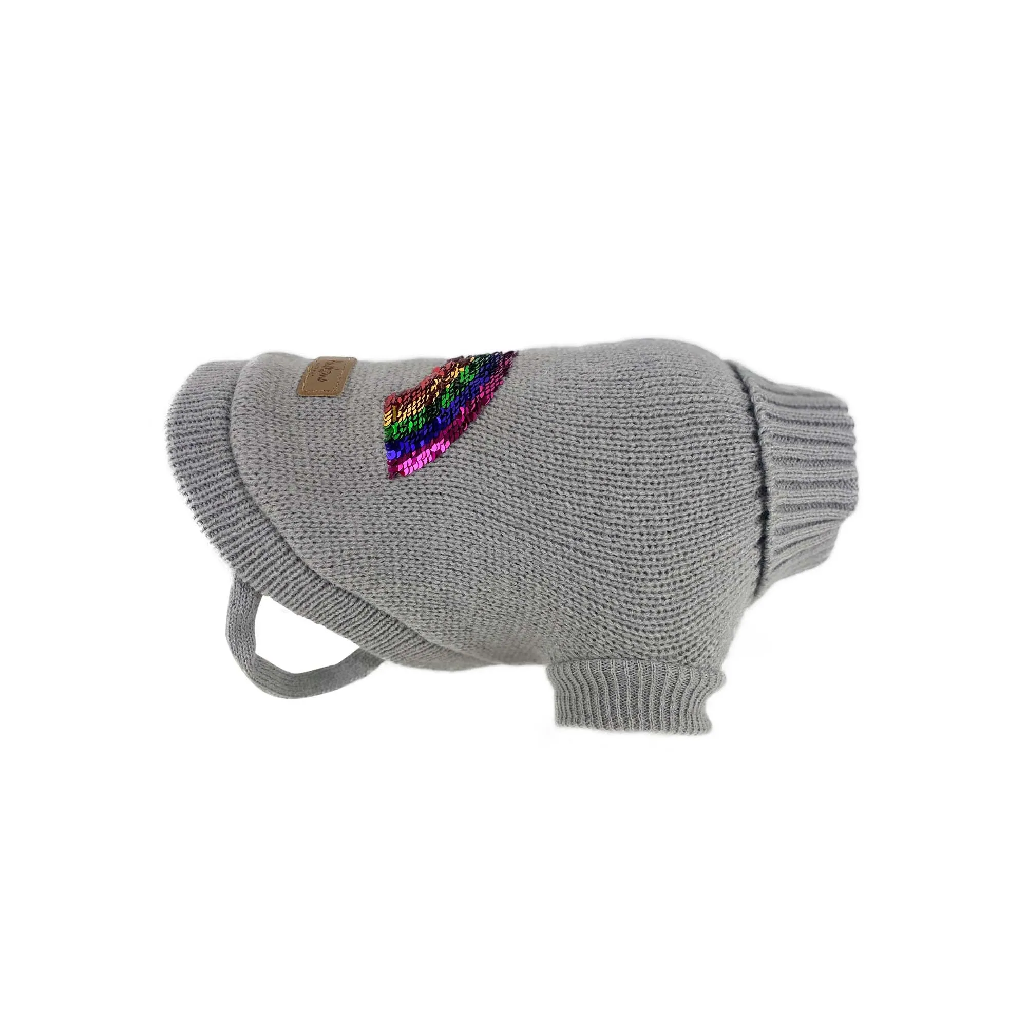 JUMPER HUSKIMO RAINBOW GREY 33CM