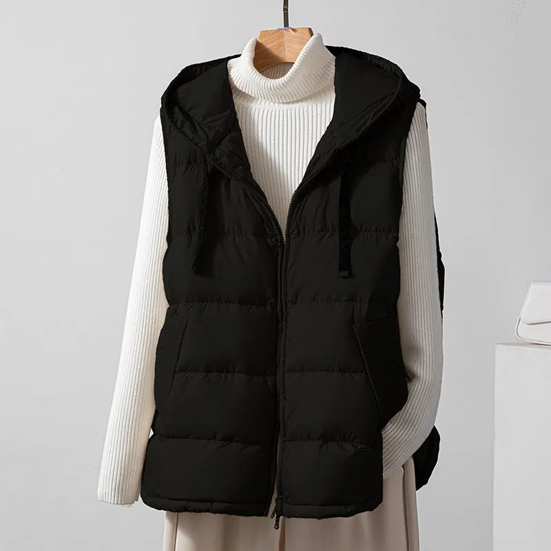 Lanfubeisi 2024 fall fashion trends Lightweight down Vest Women's Autumn and Winter Thin Outer Wear Korean Style Slimming White Duck down Sleeveless down Jacket Vest