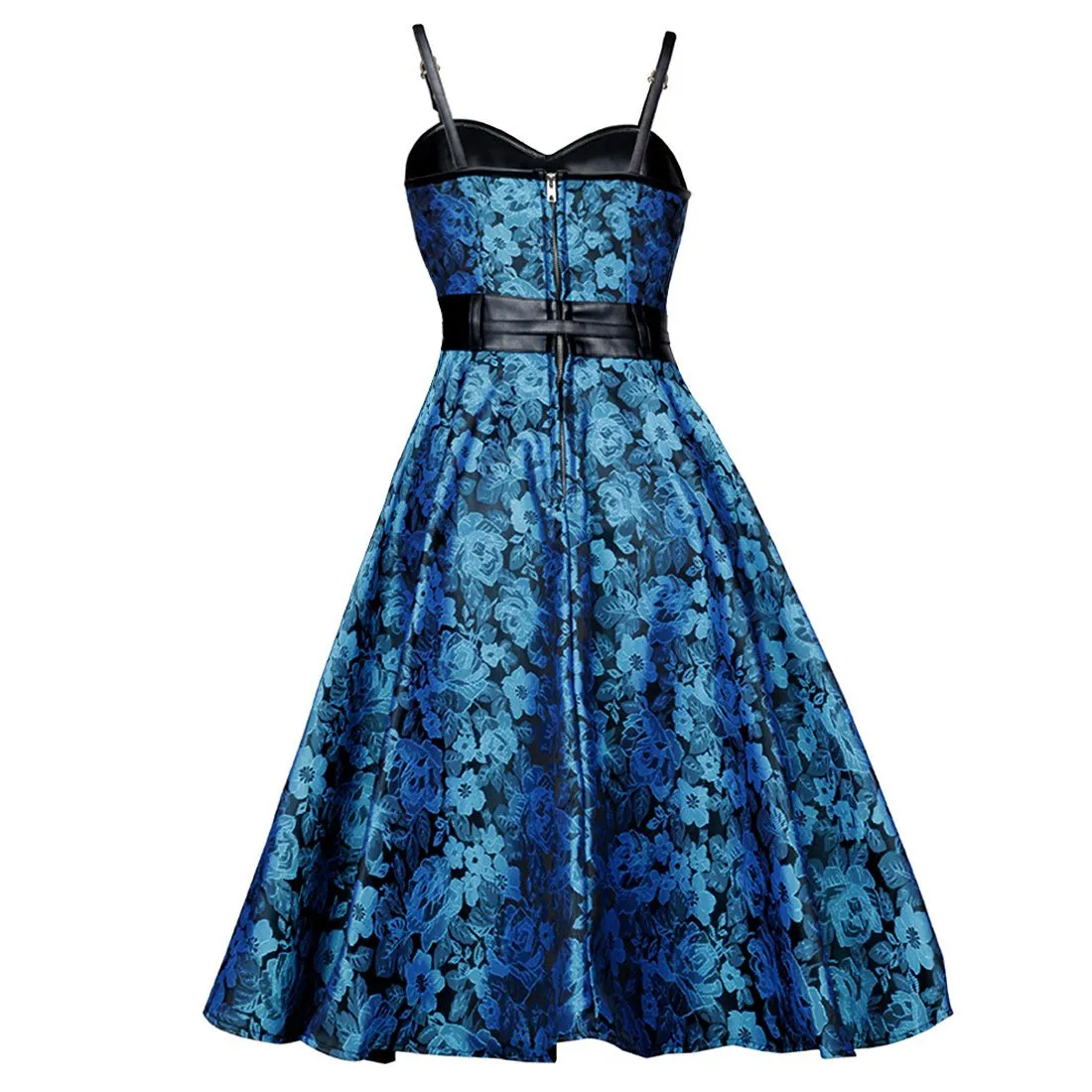 Lissandra  Blue/Black Bustier Short Dress