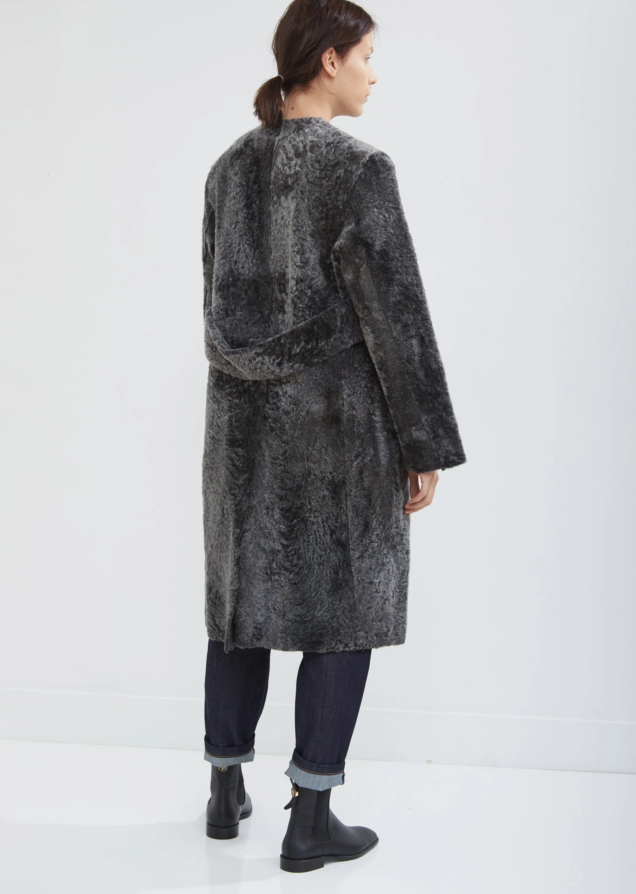 Lust Shearling Coat without Collar