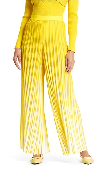 Marccain Yellow Pleated Pants