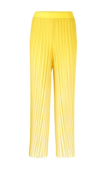 Marccain Yellow Pleated Pants