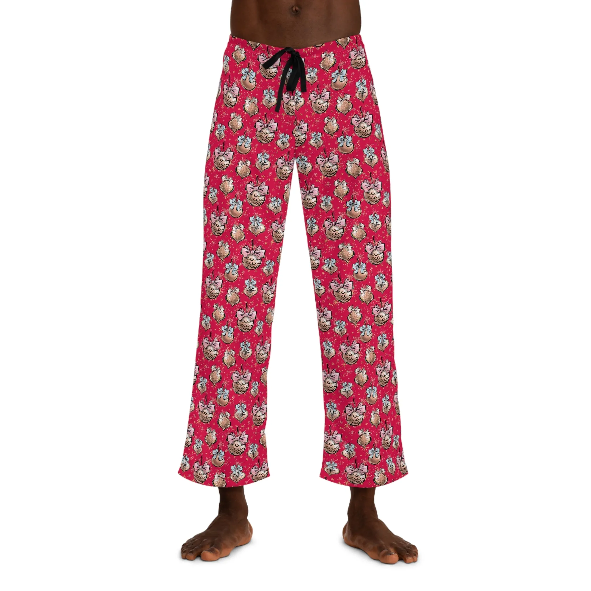 Men's Pajama Pants, Christmas Baubles, Sleepwear Bottoms