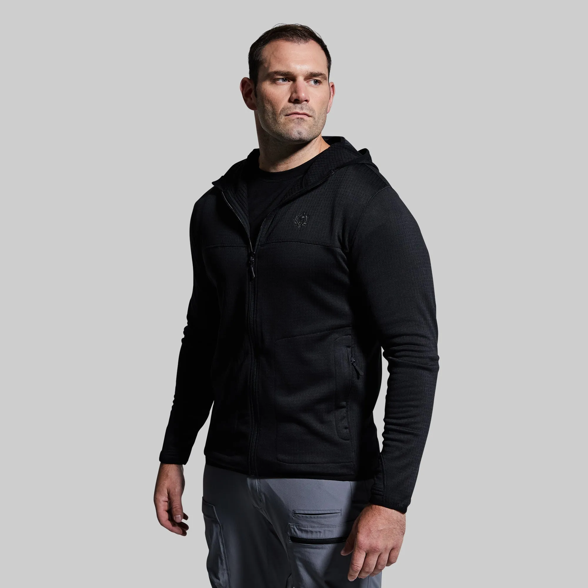 Men's Quiver Full Zip Hoodie (Black)