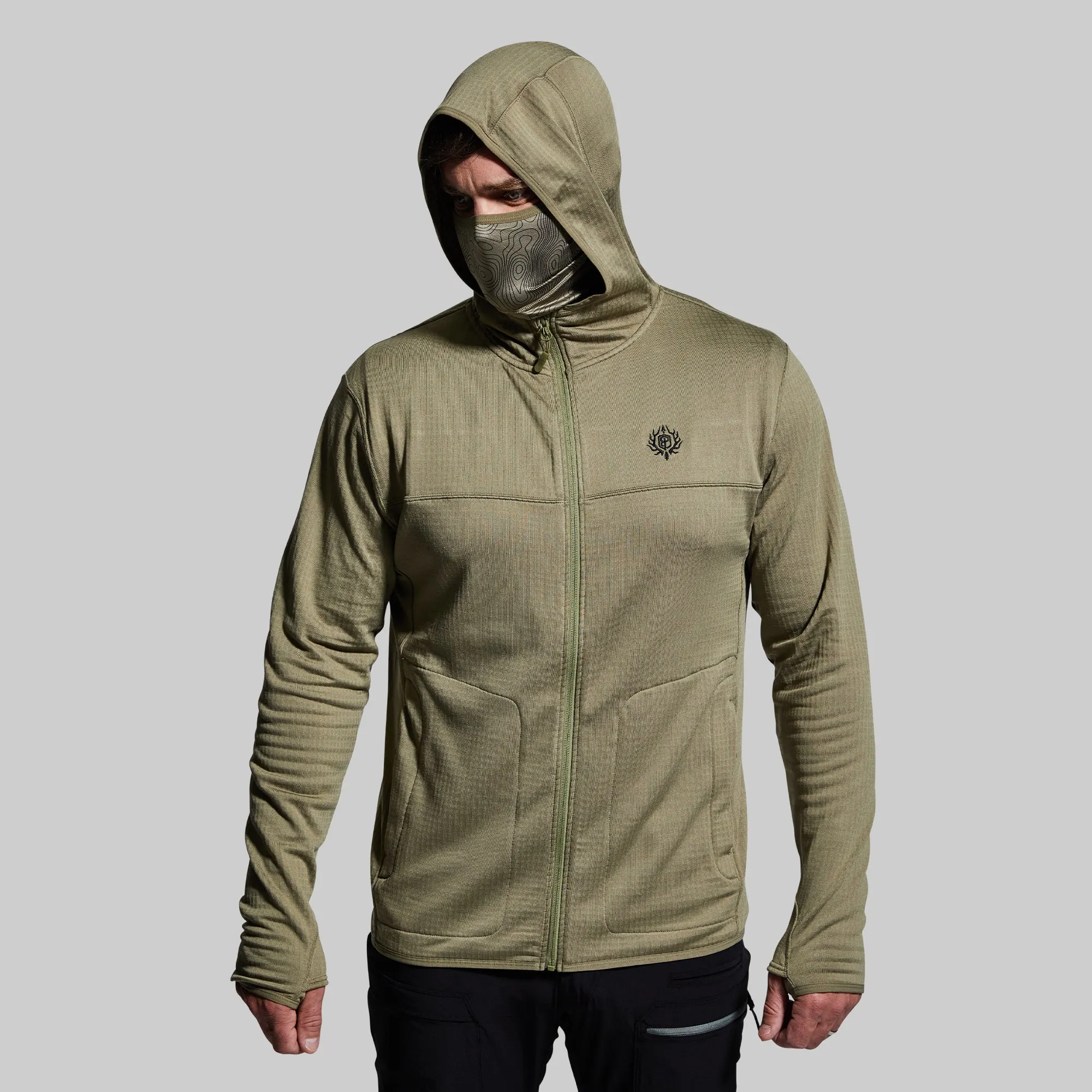 Men's Quiver Full Zip Hoodie (Sage Brush)