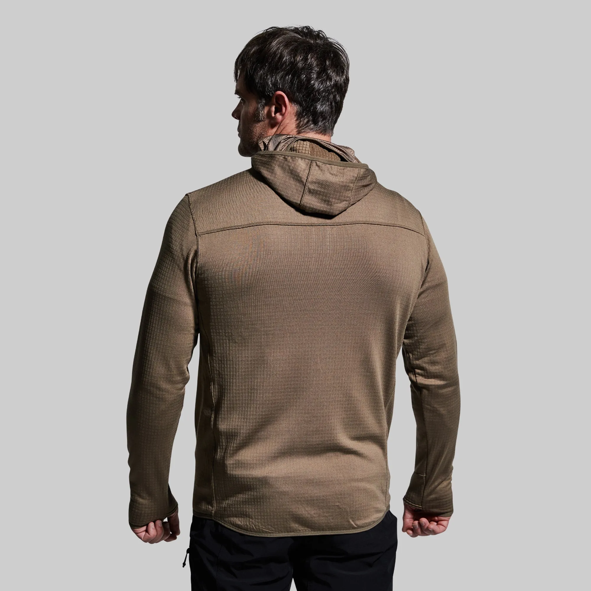 Men's Quiver Full Zip Hoodie (Stone Brown)